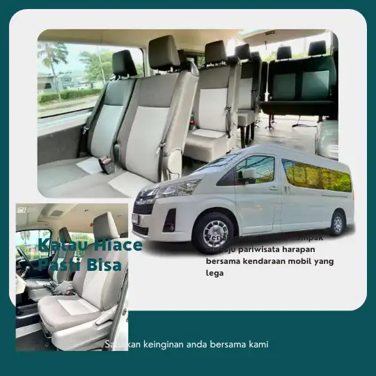 Sewa Hiace di Bali kapasitas 14 penumpang, nyaman untuk perjalanan wisata, rombongan, dan keluarga besar